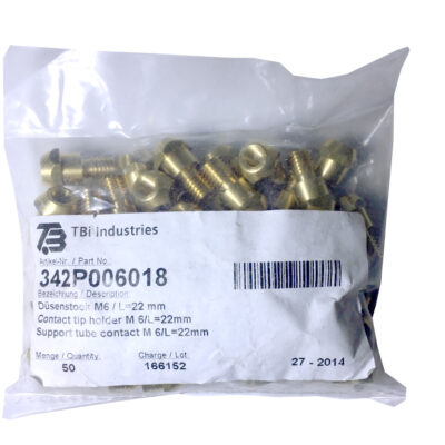 Support tube contact M 6/L=22  mm