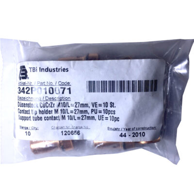 Support tube contact M 10/L=27  mm